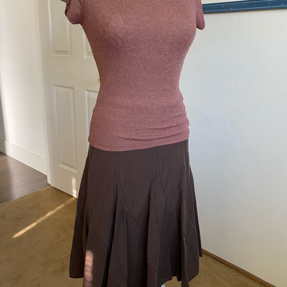 Michael Stars red brown tshirt, one-size. Used - Picture 6 of 6